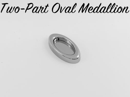 Two-Part Oval Medallion - Chrome