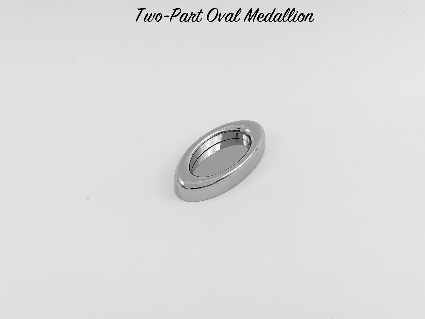 Two-Part Oval Medallion - Chrome