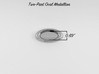 Two-Part Oval Medallion - Chrome