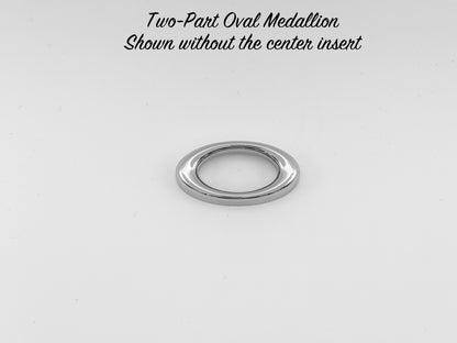 Two-Part Oval Medallion - Chrome