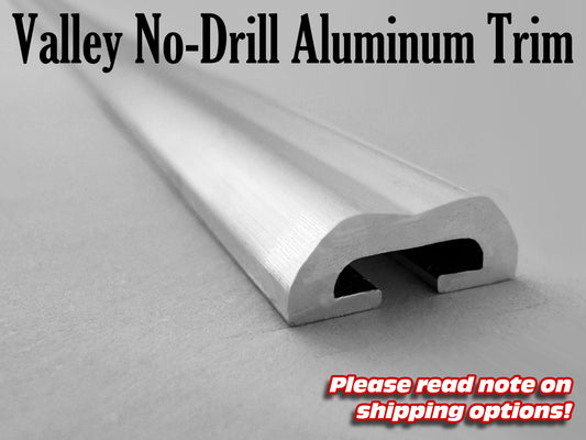 LOW STOCK - CALL TO ORDER - Valley No-Drill Aluminum Trim - 72" Strip - LOW STOCK - CALL TO ORDER