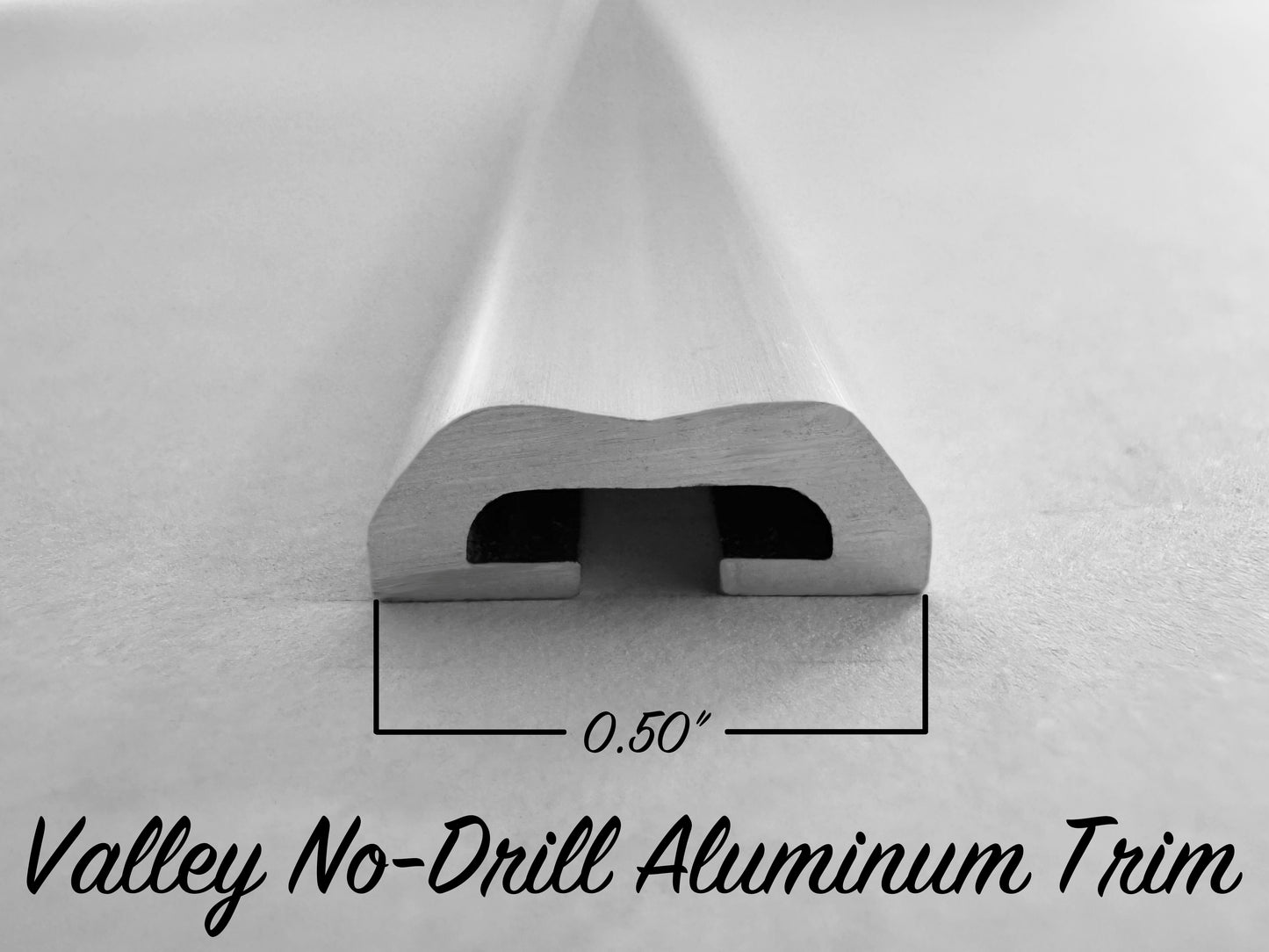 Valley No-Drill Aluminum Trim - 72" Strip