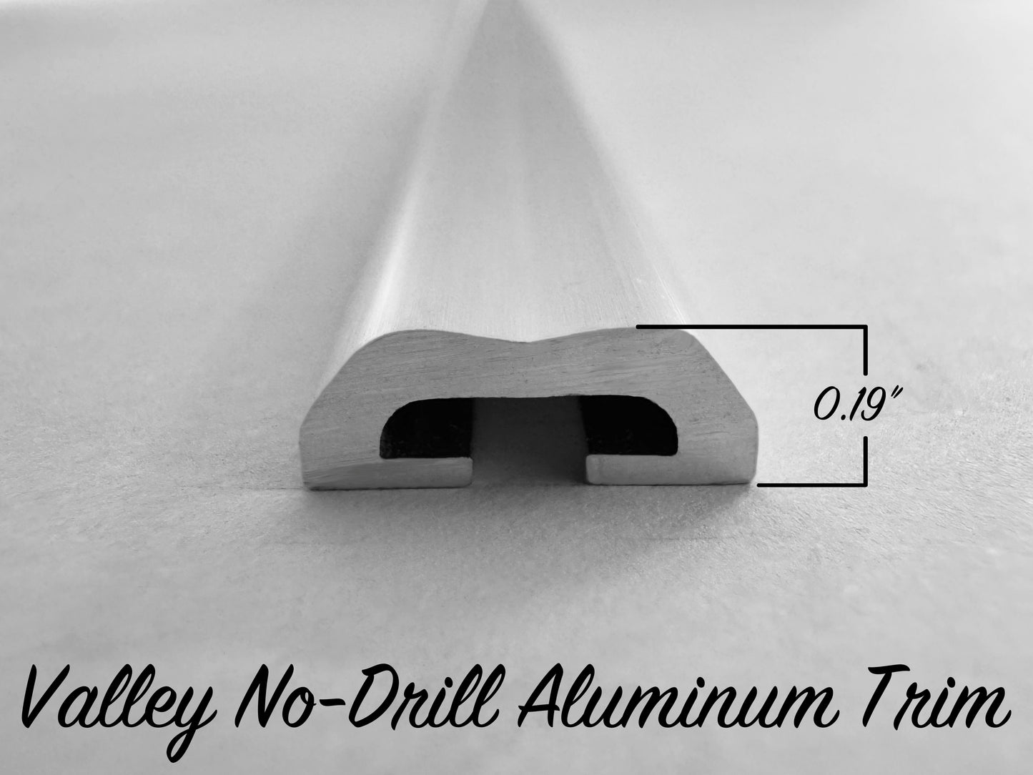Valley No-Drill Aluminum Trim - 72" Strip