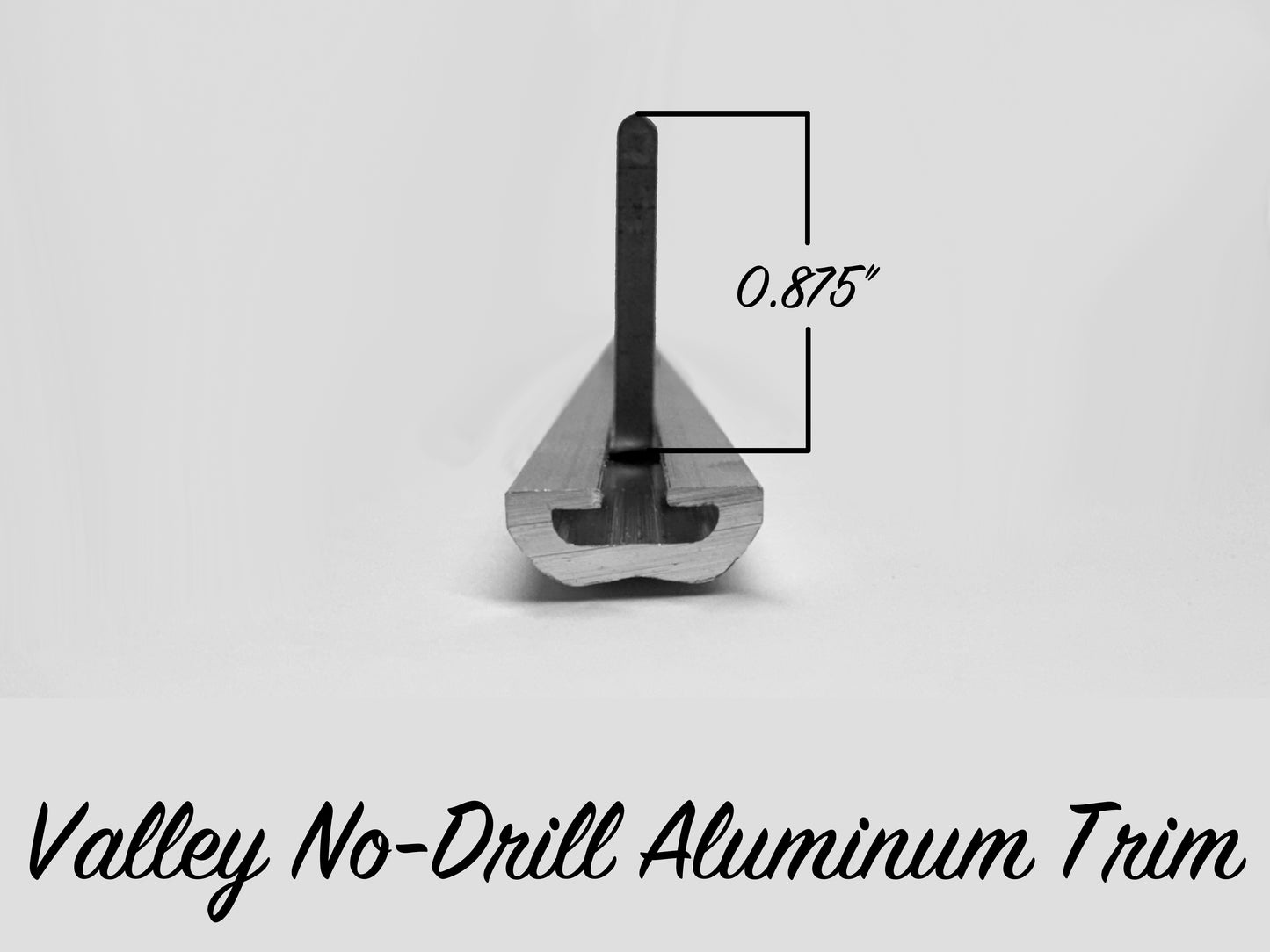 Valley No-Drill Aluminum Trim - 72" Strip