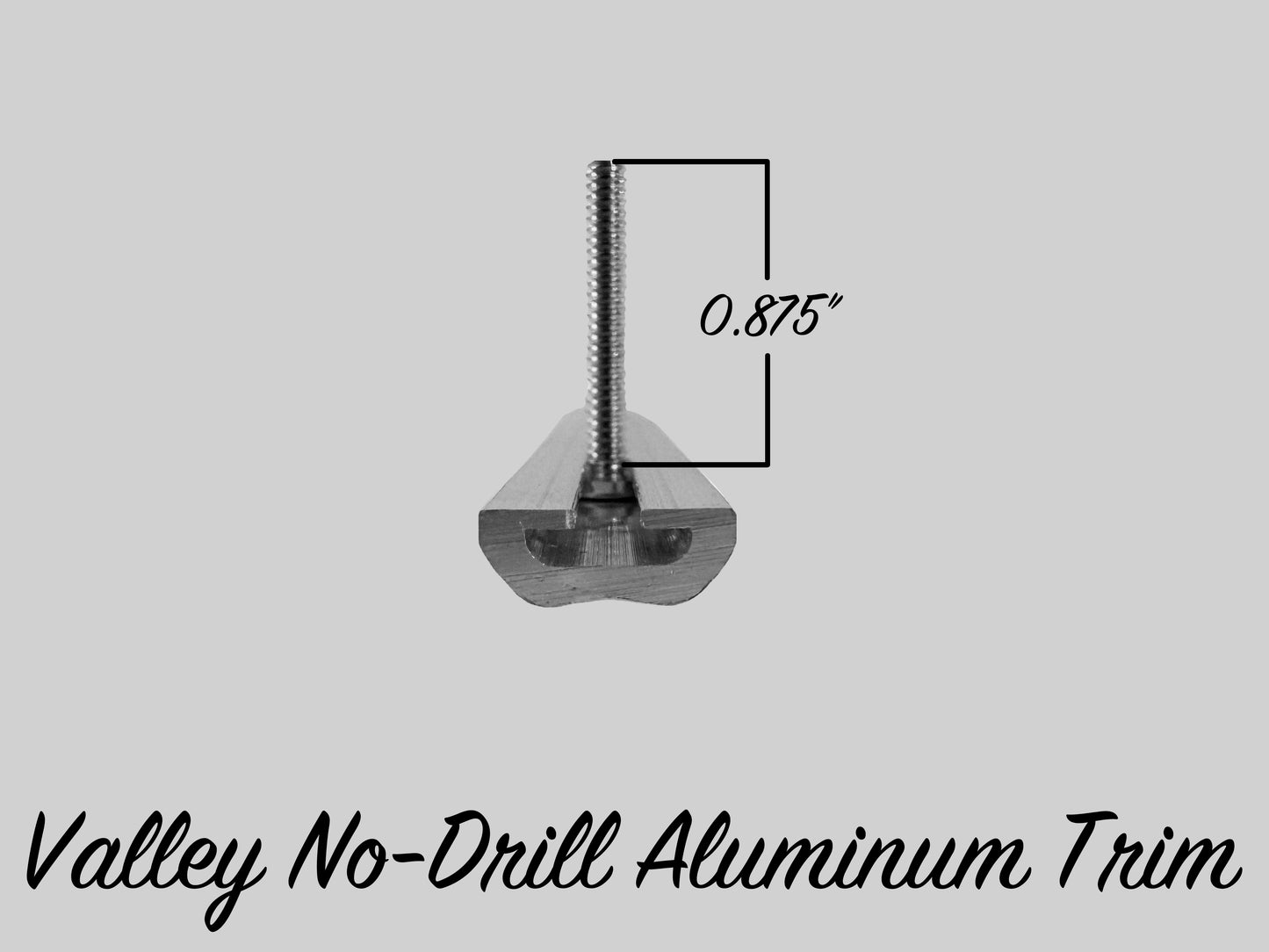 Valley No-Drill Aluminum Trim - 72" Strip