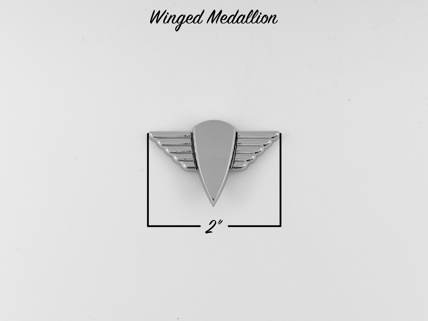 Winged Medallion - Chrome