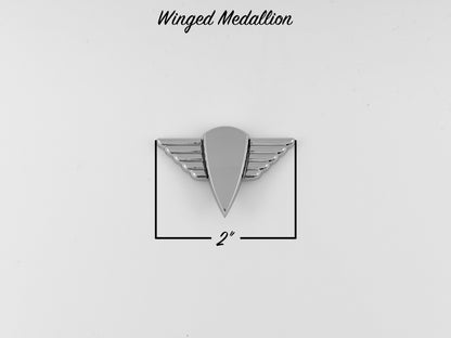 Winged Medallion - Chrome