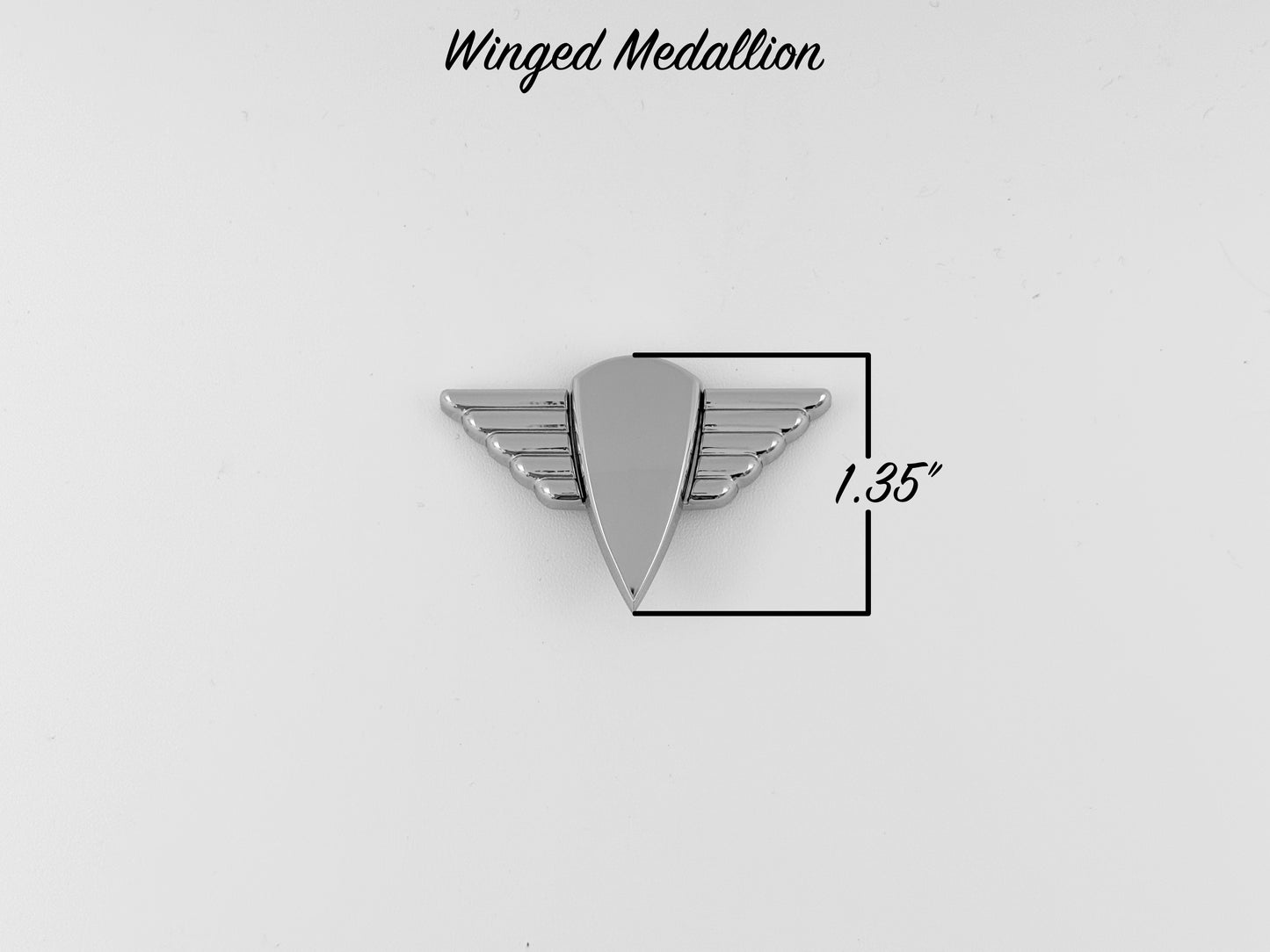 Winged Medallion - Chrome