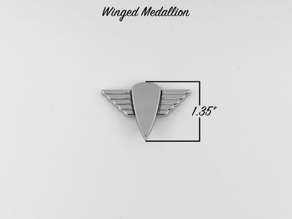 Winged Medallion - Chrome