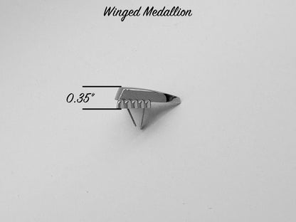 Winged Medallion - Chrome